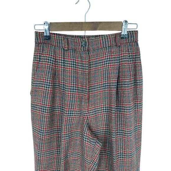 Pendleton Vintage Womens Plaid Wool Blend High-Waisted Trousers Size 10 - Picture 2 of 10
